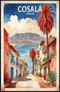Cosalá Sinaloa Street Scene Travel Poster PosterGoat