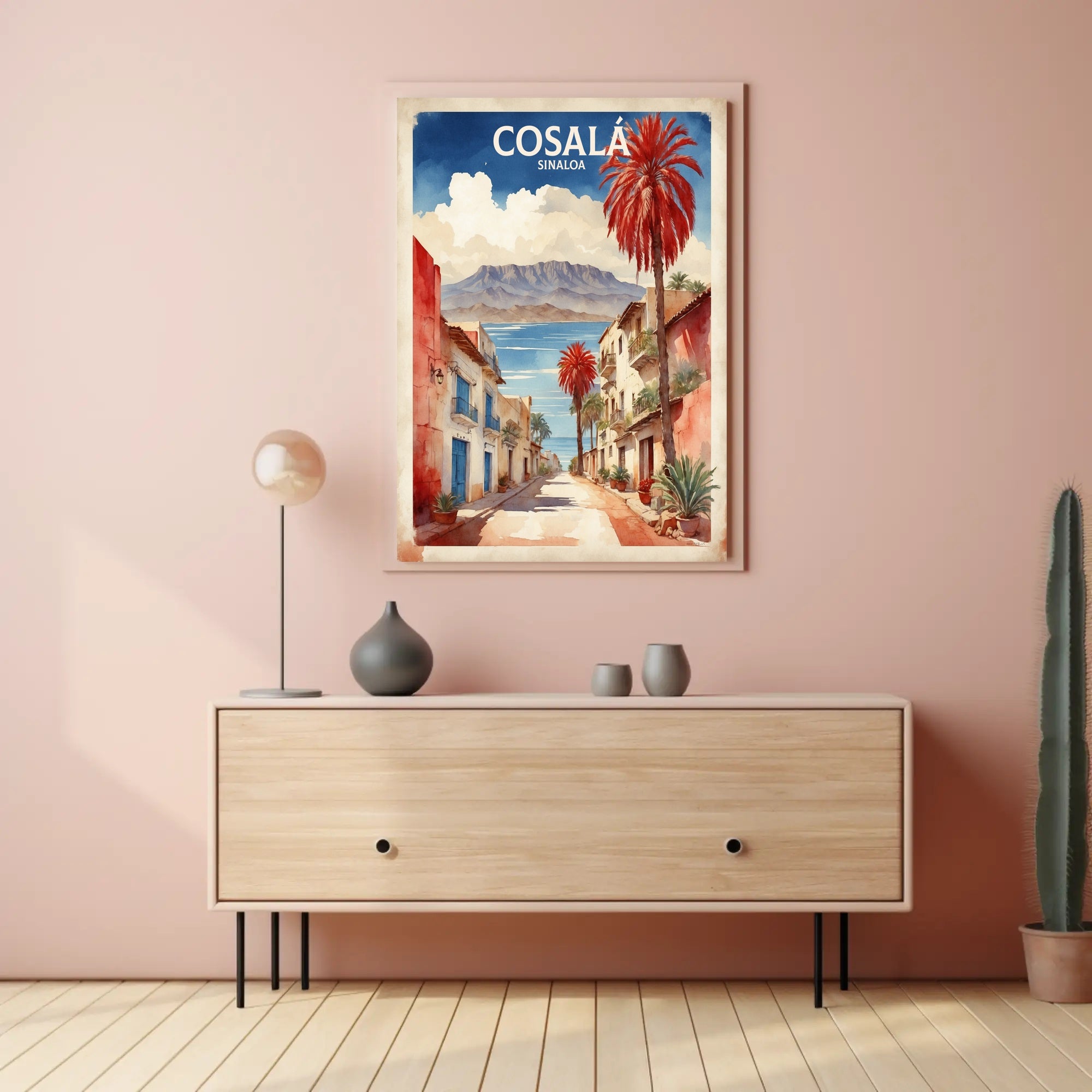 Cosalá Sinaloa Street Scene Travel Poster PosterGoat