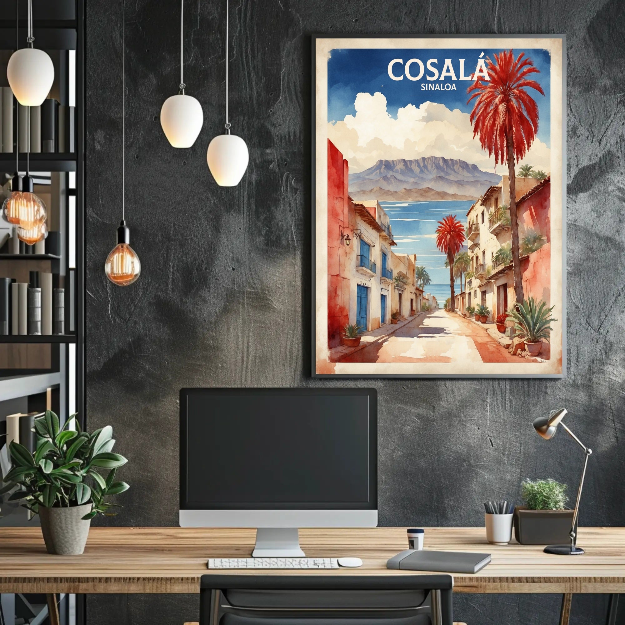 Cosalá Sinaloa Street Scene Travel Poster PosterGoat