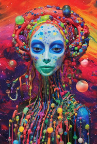 Cosmic Dreamscape: Mystical Abstract Futuristic Sci-Fi Poster PosterGoat