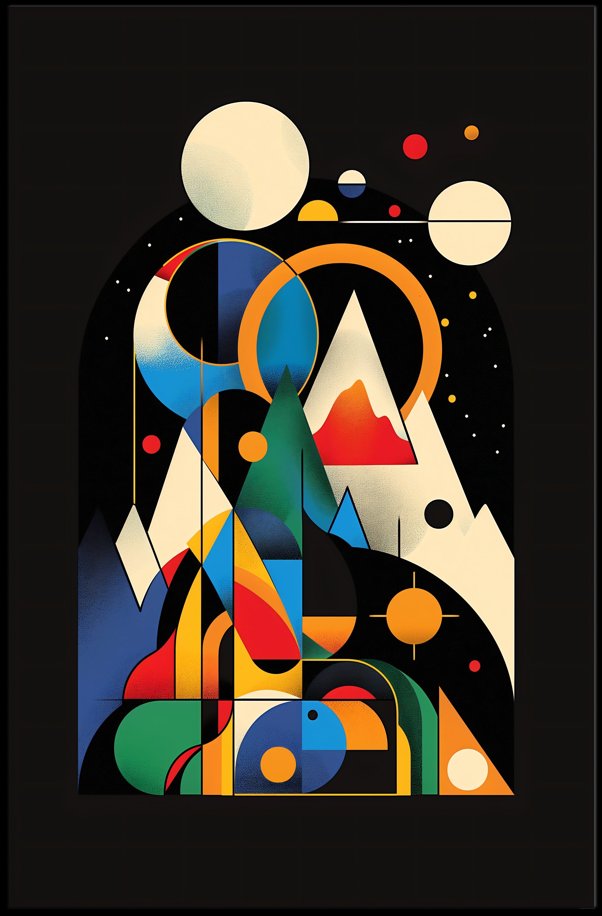 Cosmic Geometric Art: Abstract or Artistic Poster PosterGoat
