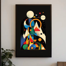 Cosmic Geometric Art: Abstract or Artistic Poster PosterGoat