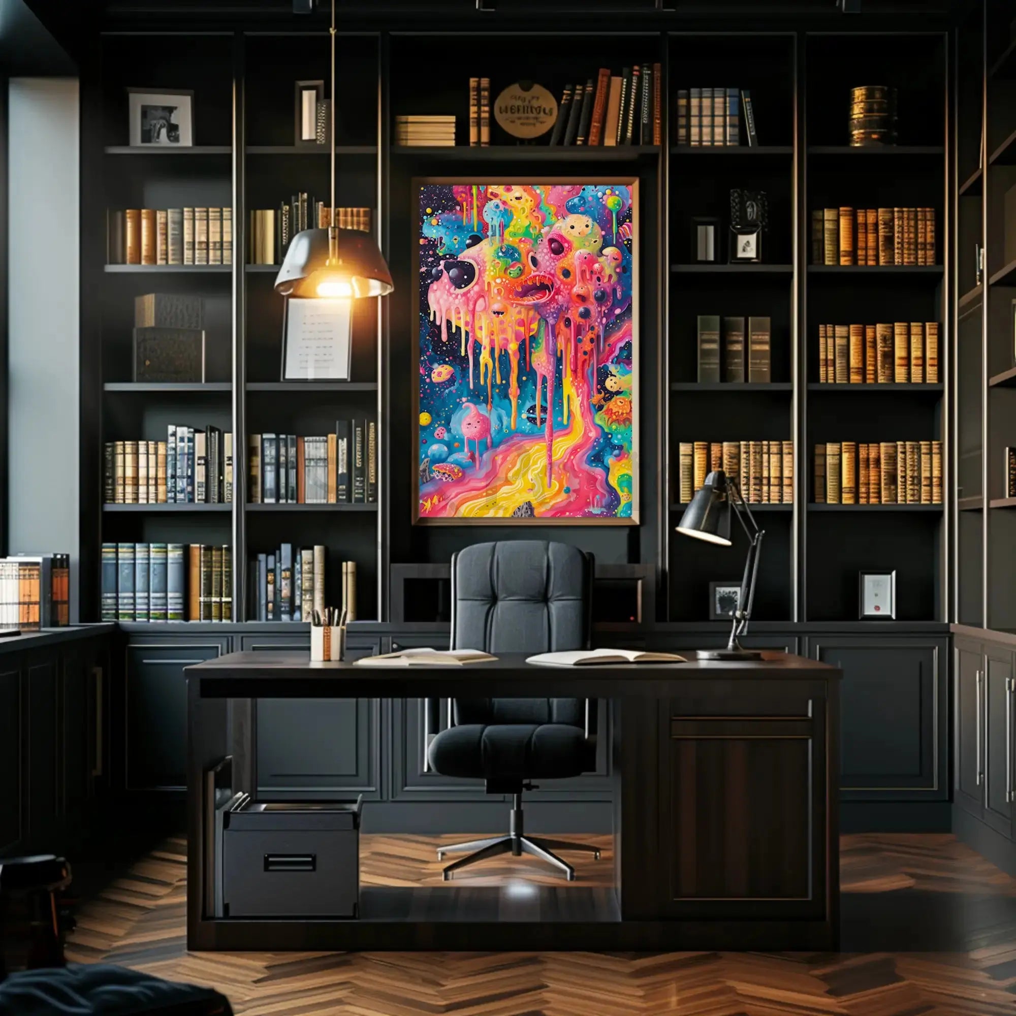 Cosmic Kaleidoscope Dreams Abstract Artistic Poster PosterGoat