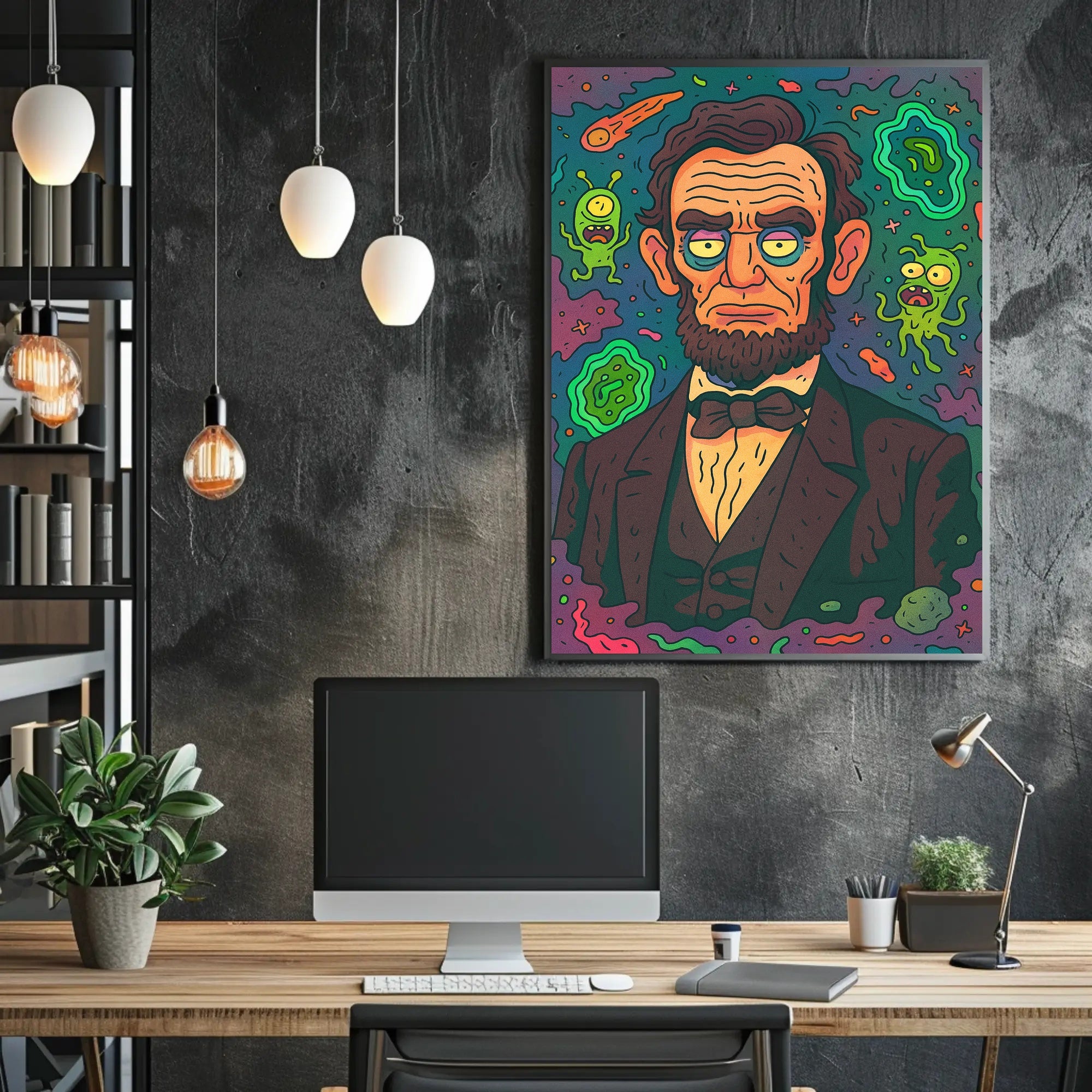 Cosmic Lincoln Poster PosterGoat
