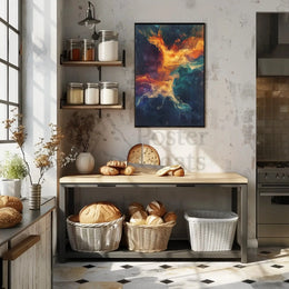 Cosmic Nebula Abstract Art Print – Artistic Poster PosterGoat