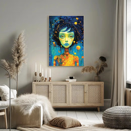 Cosmic Portrait Surreal Beauty Abstract, Artistic, or Pop Culture Poster PosterGoat