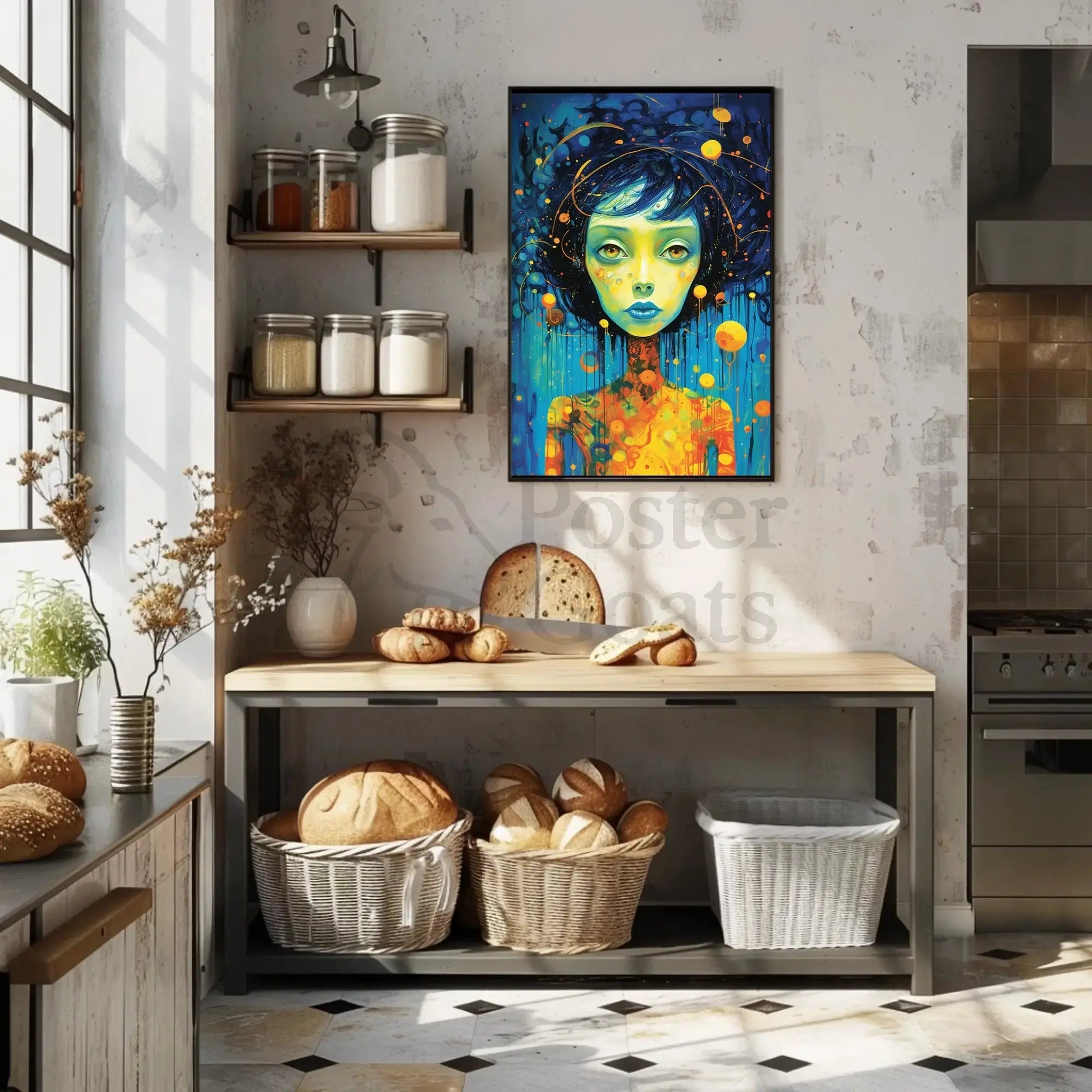 Cosmic Portrait Surreal Beauty Abstract, Artistic, or Pop Culture Poster PosterGoat