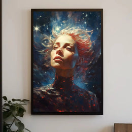 Cosmic Serenity Portrait Futuristic Sci-Fi Poster PosterGoat