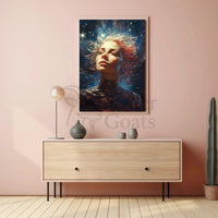 Cosmic Serenity Portrait Futuristic Sci-Fi Poster PosterGoat