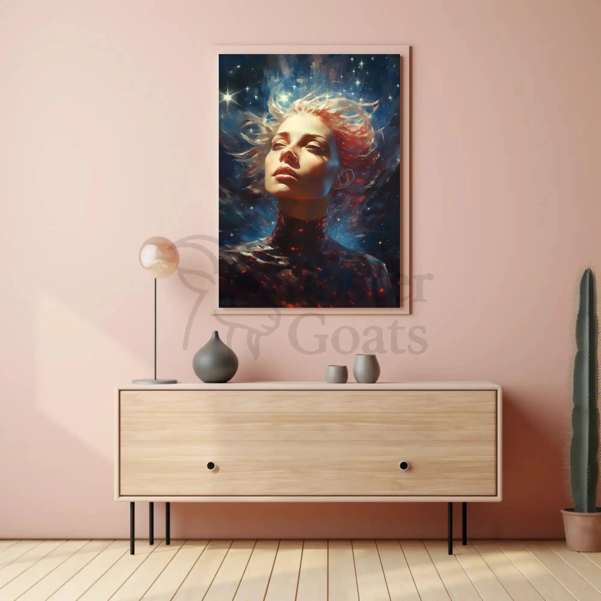 Cosmic Serenity Portrait Futuristic Sci-Fi Poster PosterGoat