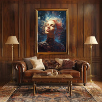 Cosmic Serenity Portrait Futuristic Sci-Fi Poster PosterGoat