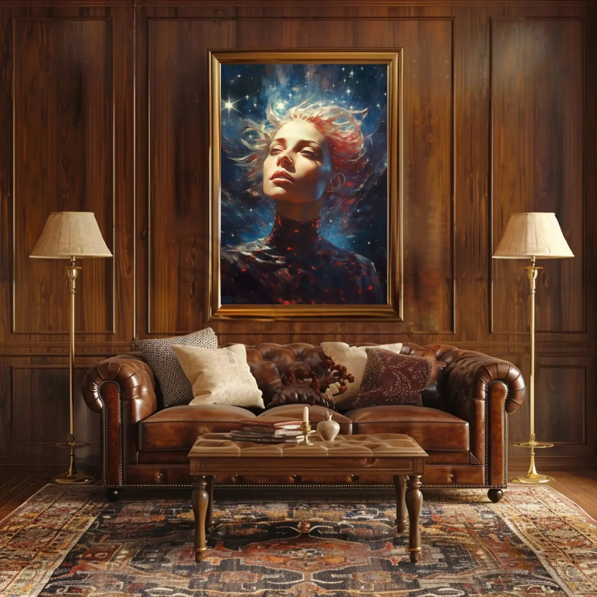 Cosmic Serenity Portrait Futuristic Sci-Fi Poster PosterGoat