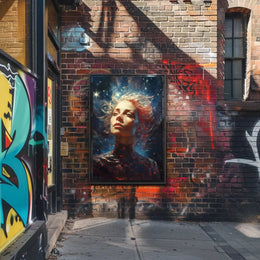 Cosmic Serenity Portrait Futuristic Sci-Fi Poster PosterGoat