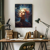 Cosmic Serenity Portrait Futuristic Sci-Fi Poster PosterGoat