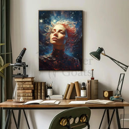 Cosmic Serenity Portrait Futuristic Sci-Fi Poster PosterGoat
