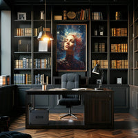 Cosmic Serenity Portrait Futuristic Sci-Fi Poster PosterGoat