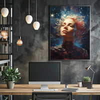 Cosmic Serenity Portrait Futuristic Sci-Fi Poster PosterGoat