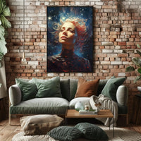 Cosmic Serenity Portrait Futuristic Sci-Fi Poster PosterGoat