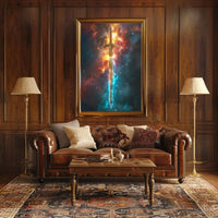 Cosmic Sword Adventure Futuristic Sci-Fi Poster PosterGoat