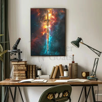 Cosmic Sword Adventure Futuristic Sci-Fi Poster PosterGoat