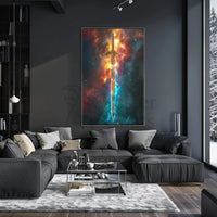 Cosmic Sword Adventure Futuristic Sci-Fi Poster PosterGoat