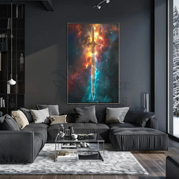 Cosmic Sword Adventure Futuristic Sci-Fi Poster PosterGoat