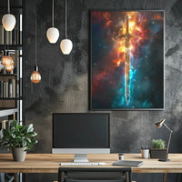 Cosmic Sword Adventure Futuristic Sci-Fi Poster PosterGoat