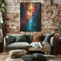Cosmic Sword Adventure Futuristic Sci-Fi Poster PosterGoat