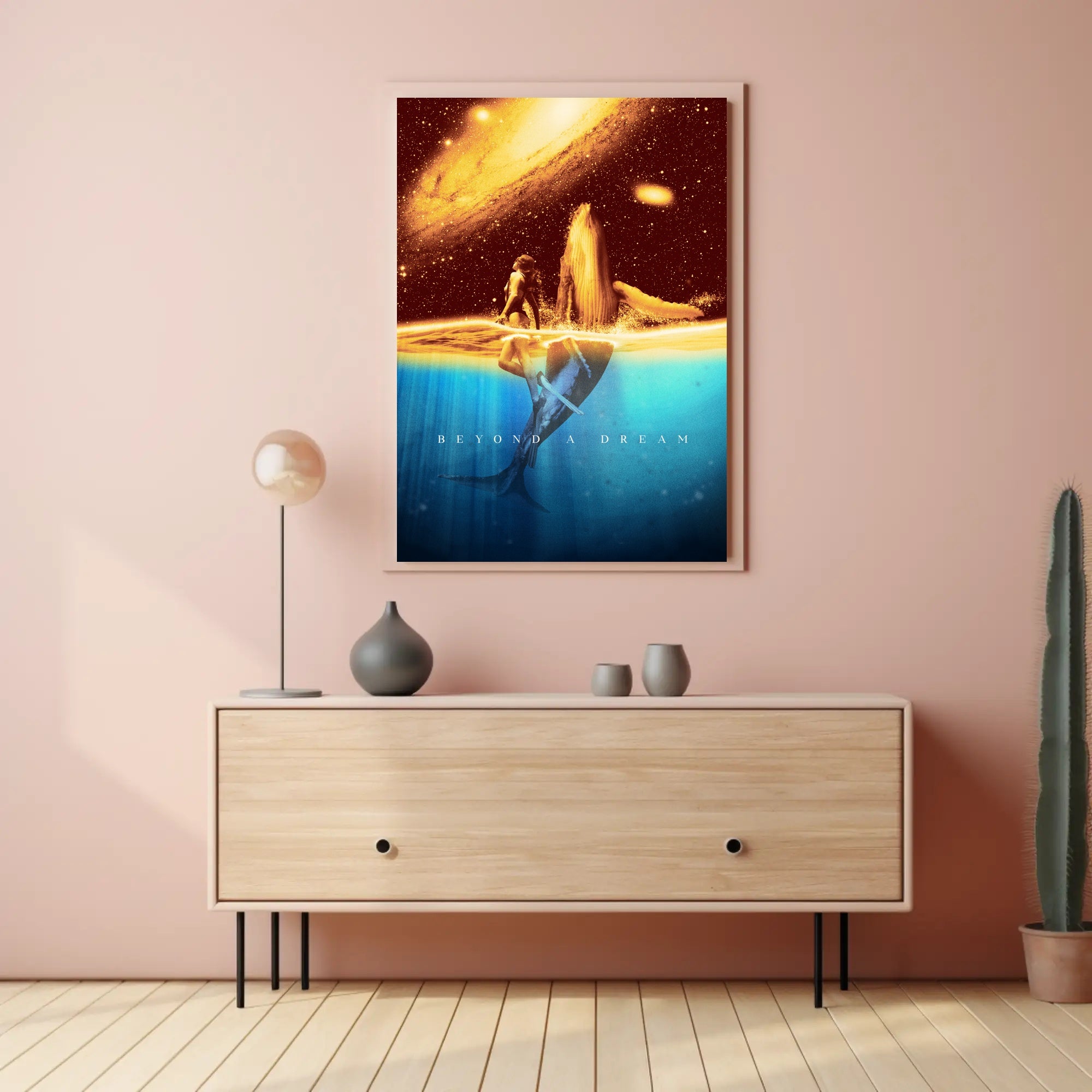 Cosmic Whale and Celestial Waters Fantasy or Mythology Poster PosterGoat