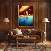 Cosmic Whale and Celestial Waters Fantasy or Mythology Poster PosterGoat
