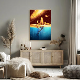 Cosmic Whale and Celestial Waters Fantasy or Mythology Poster PosterGoat