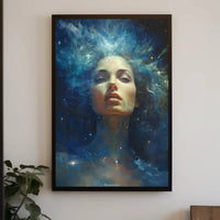 Cosmic Woman Celestial Dreamscape Artistic Poster PosterGoat