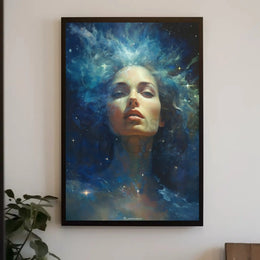 Cosmic Woman Celestial Dreamscape Artistic Poster PosterGoat