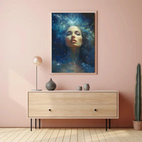 Cosmic Woman Celestial Dreamscape Artistic Poster PosterGoat