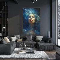 Cosmic Woman Celestial Dreamscape Artistic Poster PosterGoat