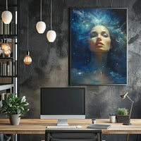 Cosmic Woman Celestial Dreamscape Artistic Poster PosterGoat