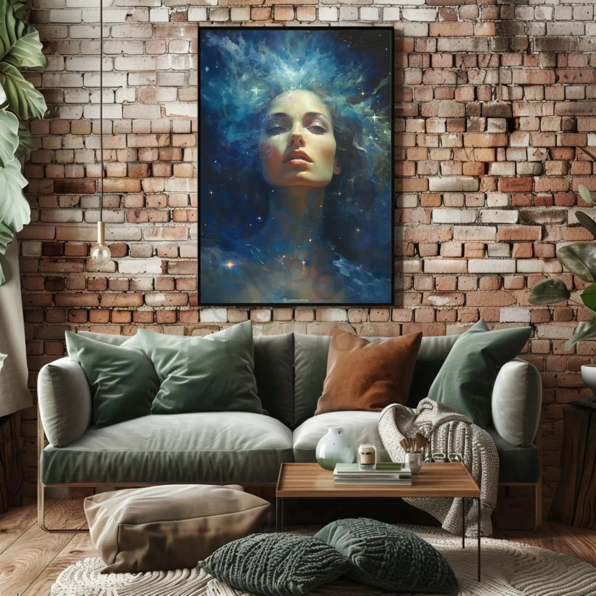 Cosmic Woman Celestial Dreamscape Artistic Poster PosterGoat