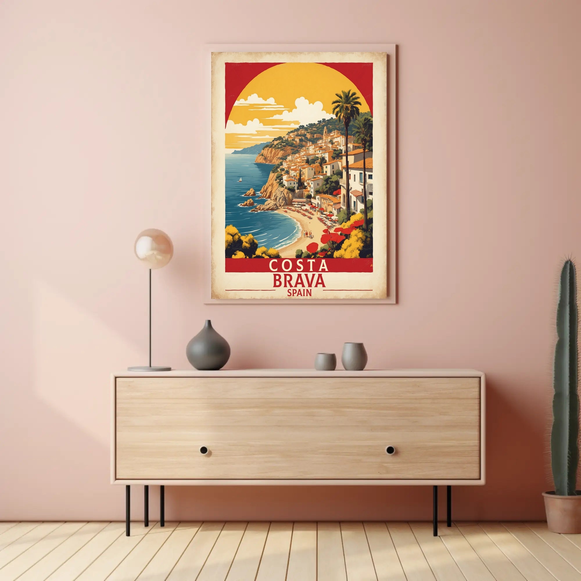 Costa Brava Spain Vintage Travel Poster PosterGoat