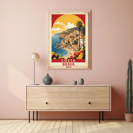 Costa Brava Spain Vintage Travel Poster PosterGoat