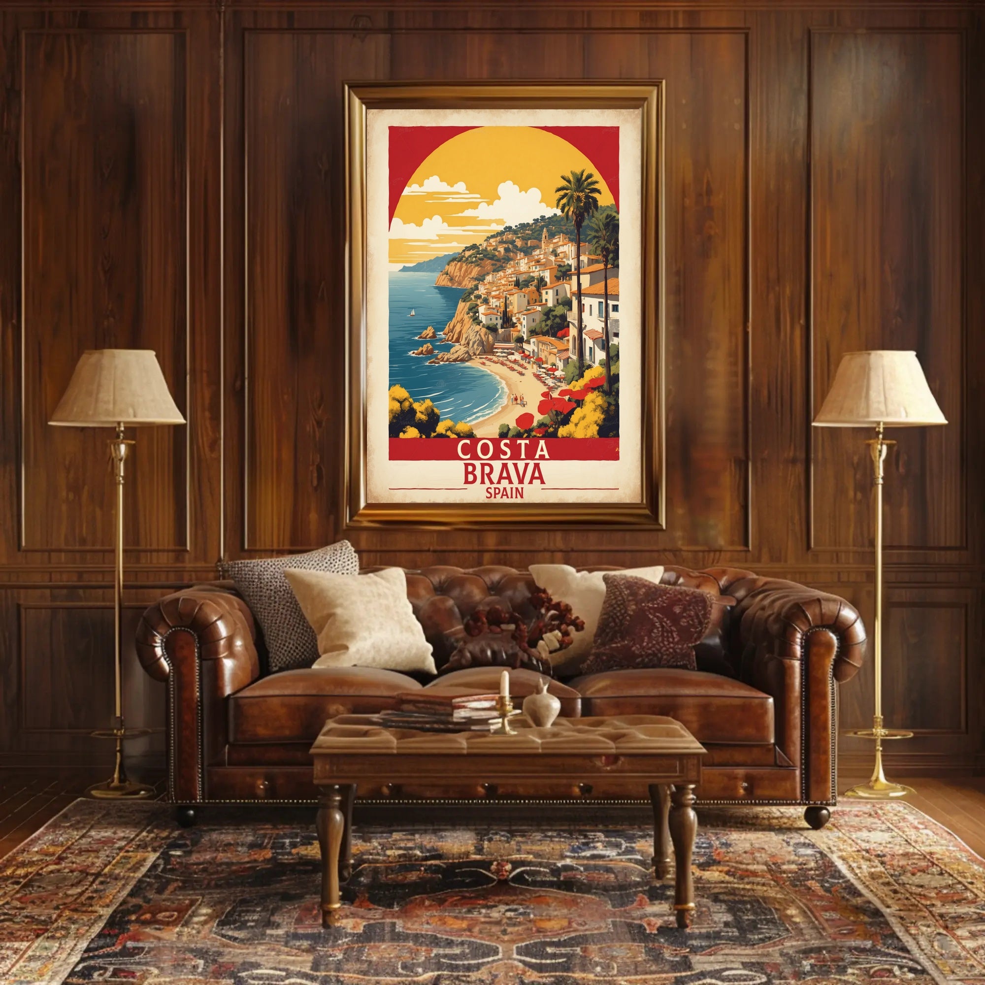 Costa Brava Spain Vintage Travel Poster PosterGoat