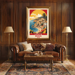 Costa Brava Spain Vintage Travel Poster PosterGoat