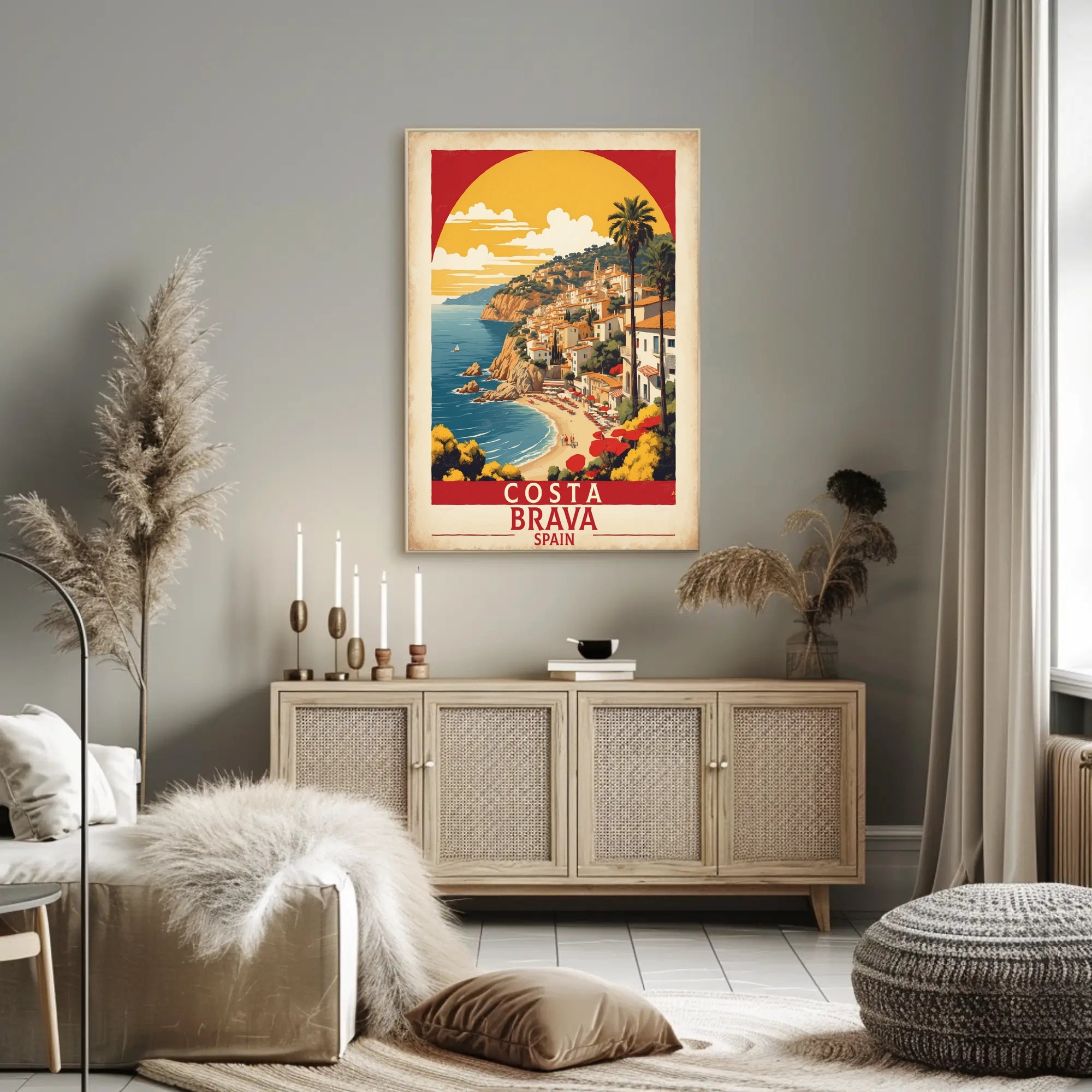 Costa Brava Spain Vintage Travel Poster PosterGoat