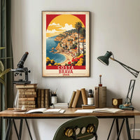 Costa Brava Spain Vintage Travel Poster PosterGoat