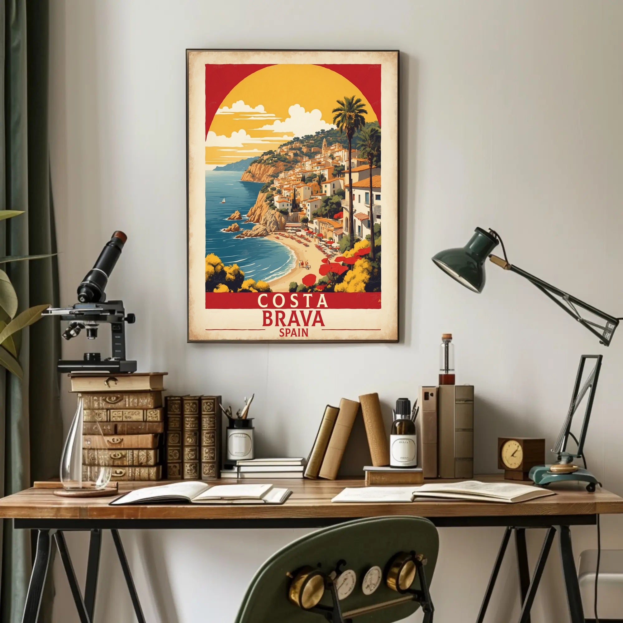 Costa Brava Spain Vintage Travel Poster PosterGoat