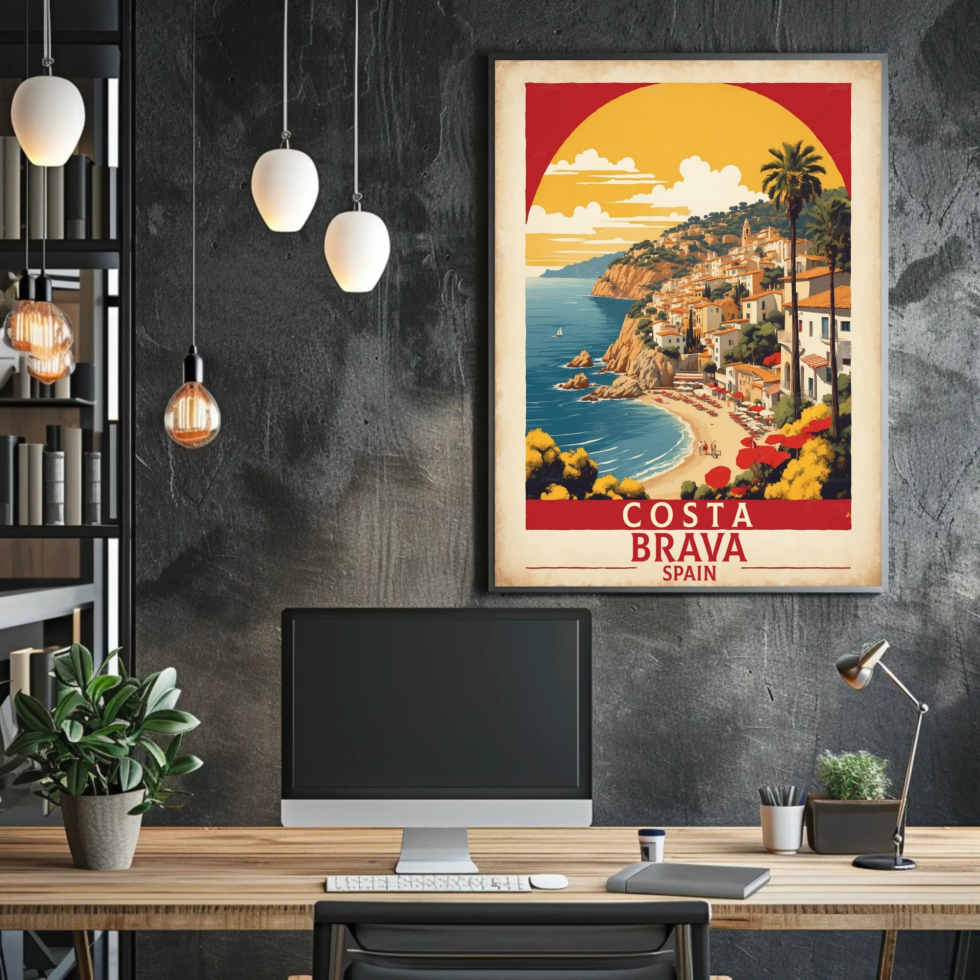 Costa Brava Spain Vintage Travel Poster PosterGoat