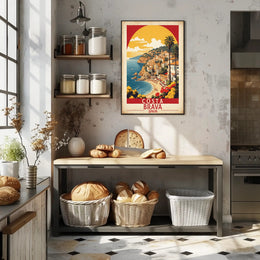Costa Brava Spain Vintage Travel Poster PosterGoat