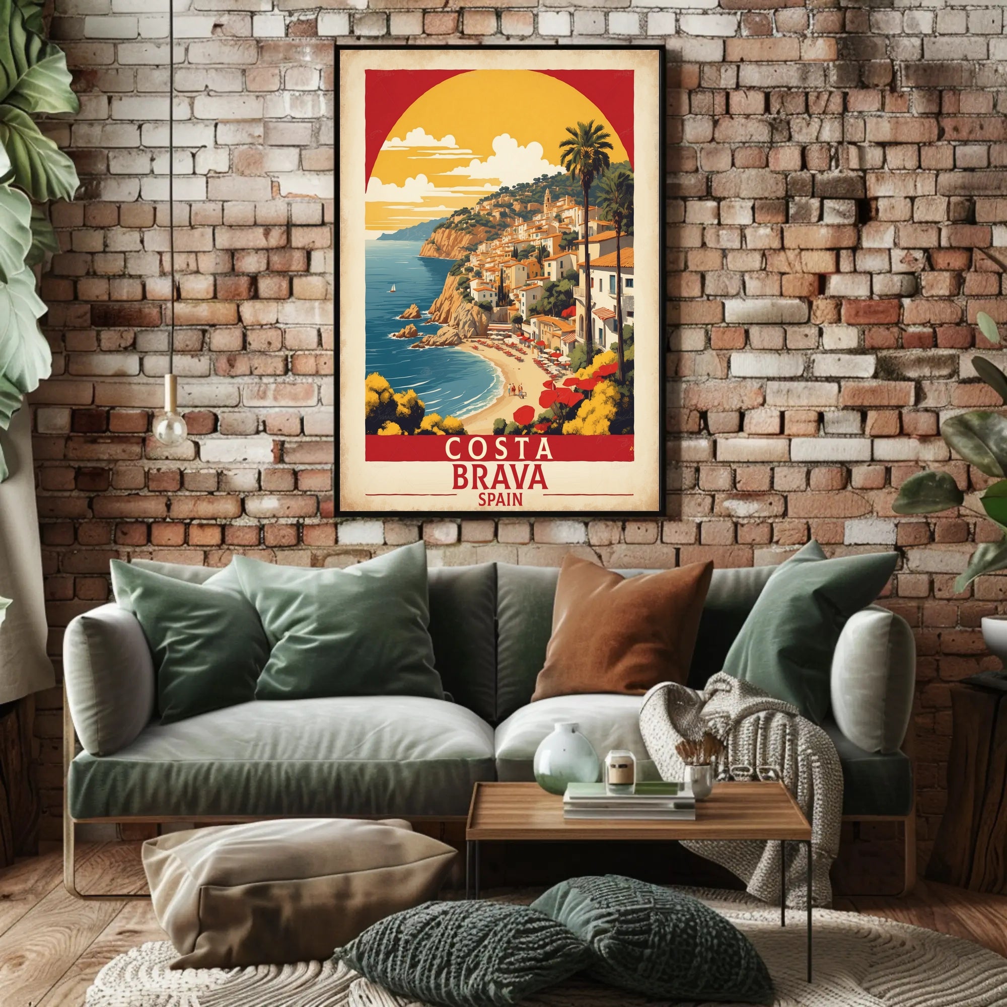 Costa Brava Spain Vintage Travel Poster PosterGoat
