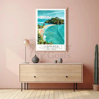 Costa Rica Beach Scene Art Travel Poster PosterGoat
