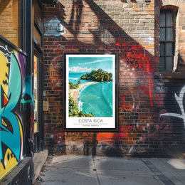 Costa Rica Beach Scene Art Travel Poster PosterGoat