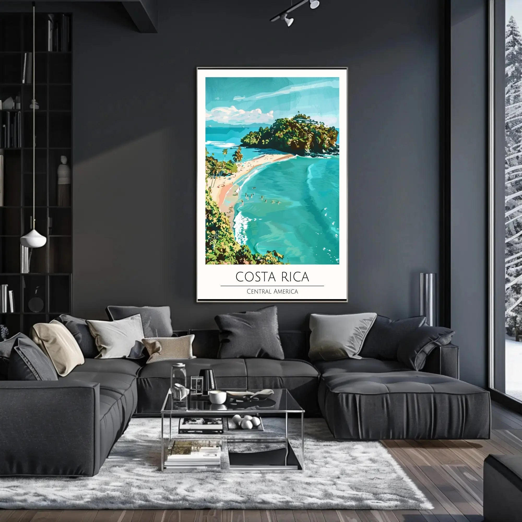 Costa Rica Beach Scene Art Travel Poster PosterGoat